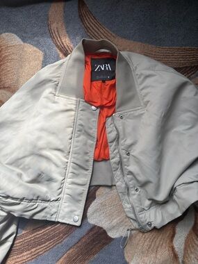 ZARA Cropped Bomber Jacket
